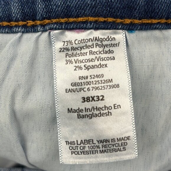 George Regular fit Straight Leg Women's size 38x32 Medium Wash Blue Denim Jeans - Picture 3 of 4